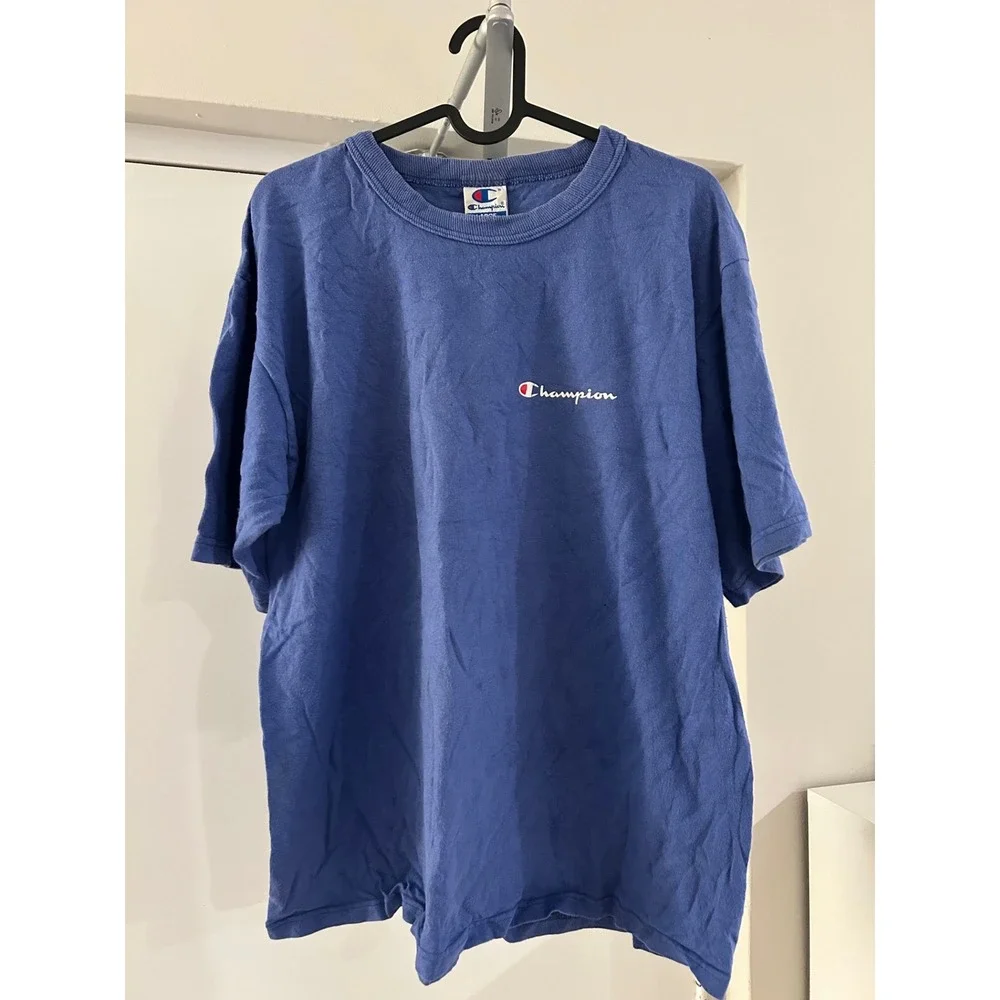 Champion Blue Short Sleeve Tee with Small Logo - Picture 2 of 8